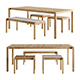 AH901 and AH912 Outdoor Dining Set by Carl Hansen - 3DOcean Item for Sale